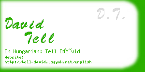 david tell business card